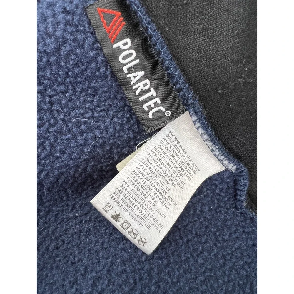 VTG The North Face Men's Sz Medium Full Zip Fleece Polartec Jacket Navy Blue Y2K